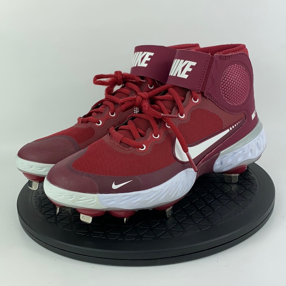 Nike Alpha Huarache Elite 3 Mid Baseball Cleats Maroon CK0745-601 Men's Size 7 - Picture 1 of 14